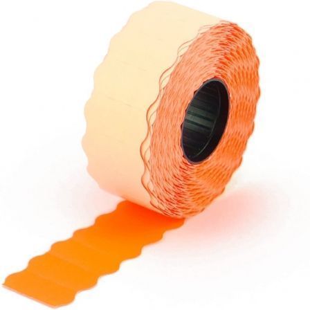 Apli Etiquetas de Precios Removibles Naranja 26x16mm con Sinusoidal